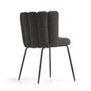 Danish Lemonite Aniela 2er Set Stuhl in Boucle Stoff schwarz