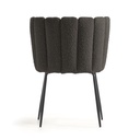 Danish Lemonite Aniela 2er Set Stuhl in Boucle Stoff schwarz