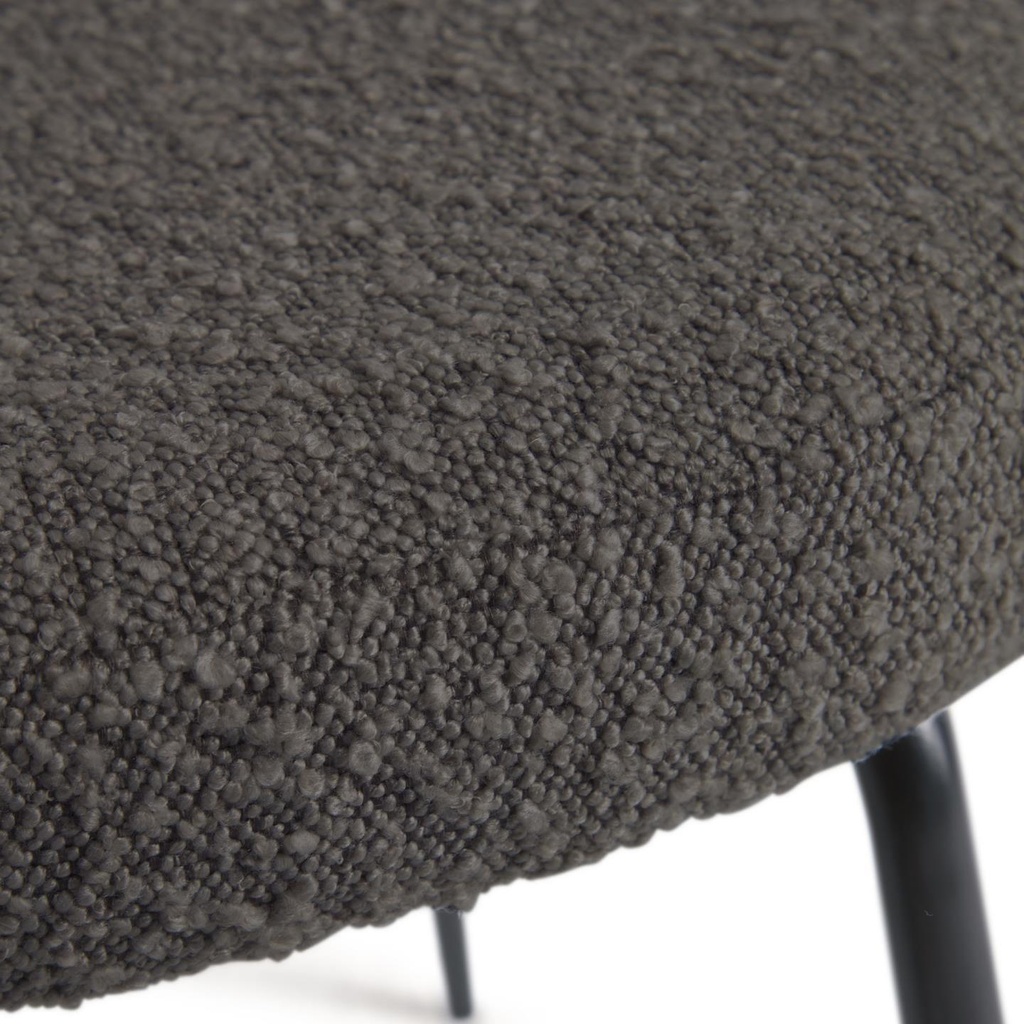 Danish Lemonite Aniela 2er Set Stuhl in Boucle Stoff schwarz