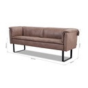 Willi Schillig Sitzbank 11752 Lounge Breite 218cm in Leder Z75 sand