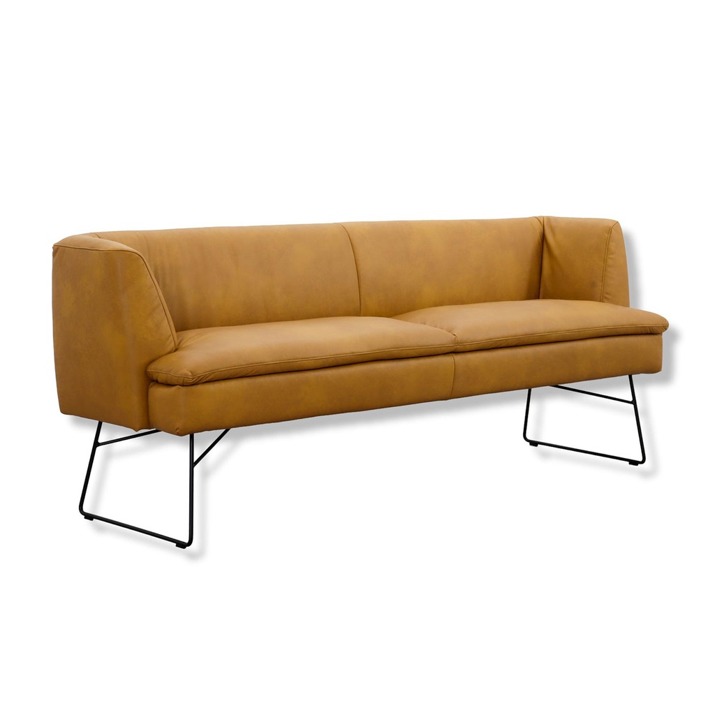 Willi Schillig Bank B190 LINEA 11735 in Leder Z69 kurkuma