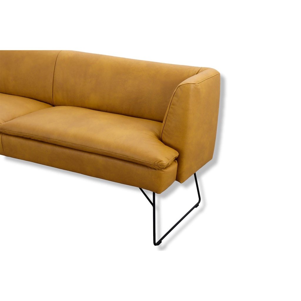 Willi Schillig Bank B190 LINEA 11735 in Leder Z69 kurkuma