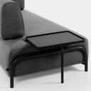 Danish Lemonite Sofa COMPO in Stoff dunkelgrau mit Tablett