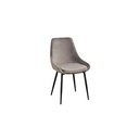 Rowico Home Stuhl Sierra 2er Set in Stoff Velvet grau