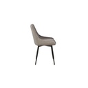 Rowico Home Stuhl Sierra 2er Set in Stoff Velvet grau