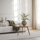 Rowico Home Couchtisch Yumi - Größe: Couchtisch Ø 90cm Eiche lackiert