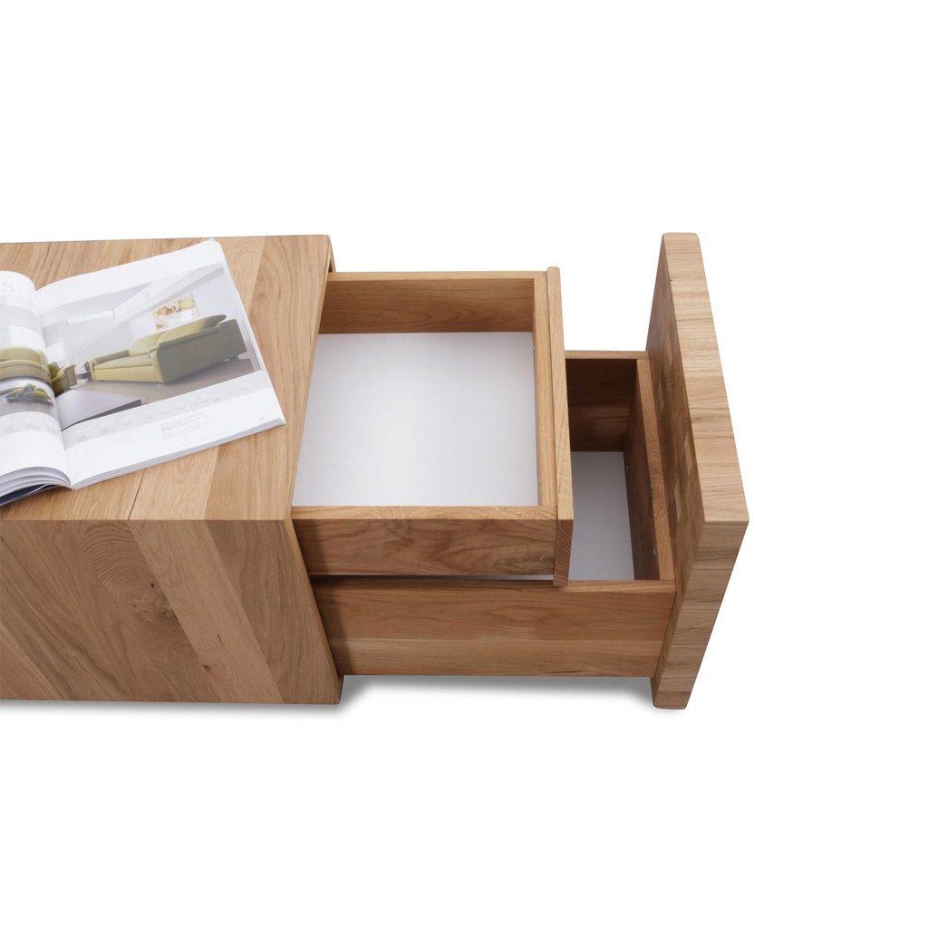 doowood Massivholz Couchtisch Latica in Eiche natur