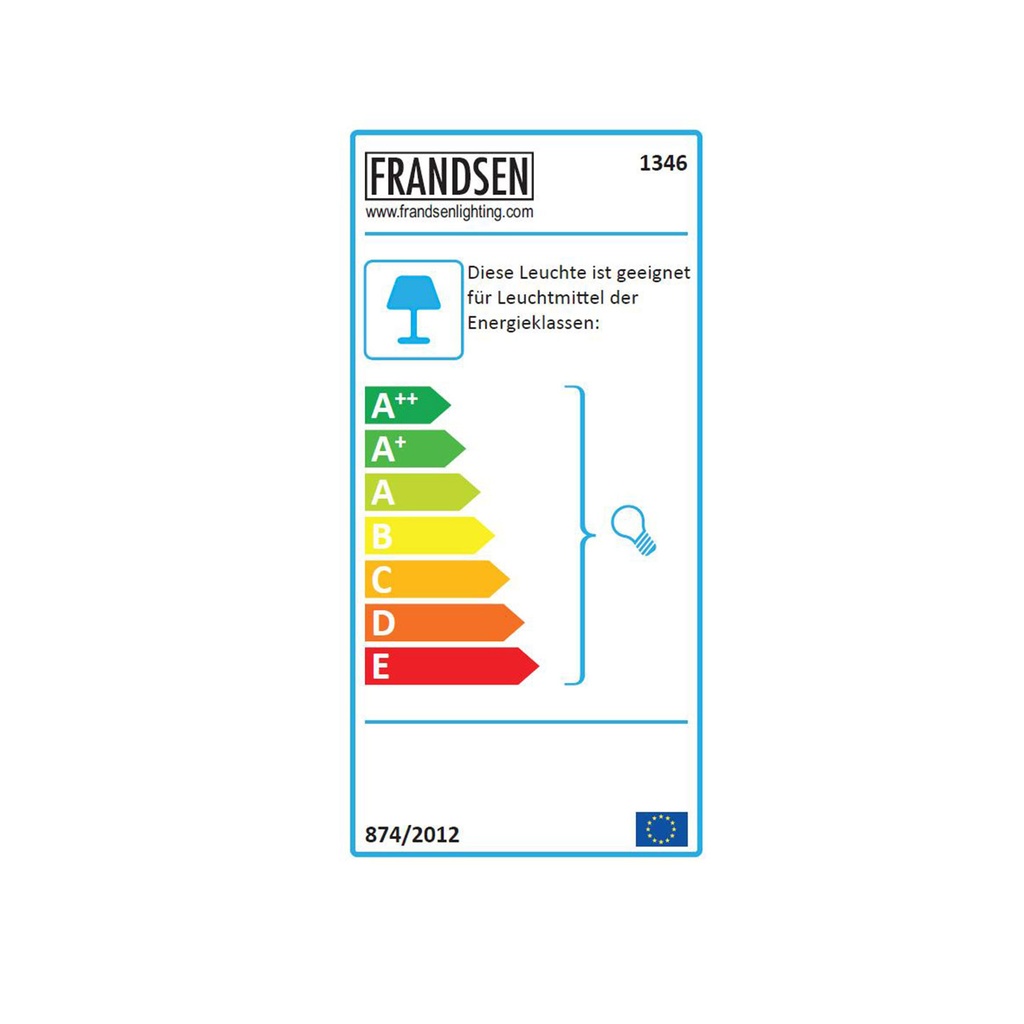 Frandsen Tischlampe YES in matt schwarz