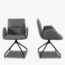 Willi Schillig 11004 Stuhl LOTTA in Leder Z79 blue graphite