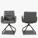 Willi Schillig 11004 Stuhl LOTTA in Leder Z79 blue graphite