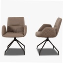 Willi Schillig 11004 Stuhl LOTTA in Leder Z79 mushroom