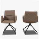 Willi Schillig 11004 Stuhl LOTTA in Leder Z79 mushroom
