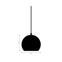 Frandsen Pendellampe BALL schwarz glänzend