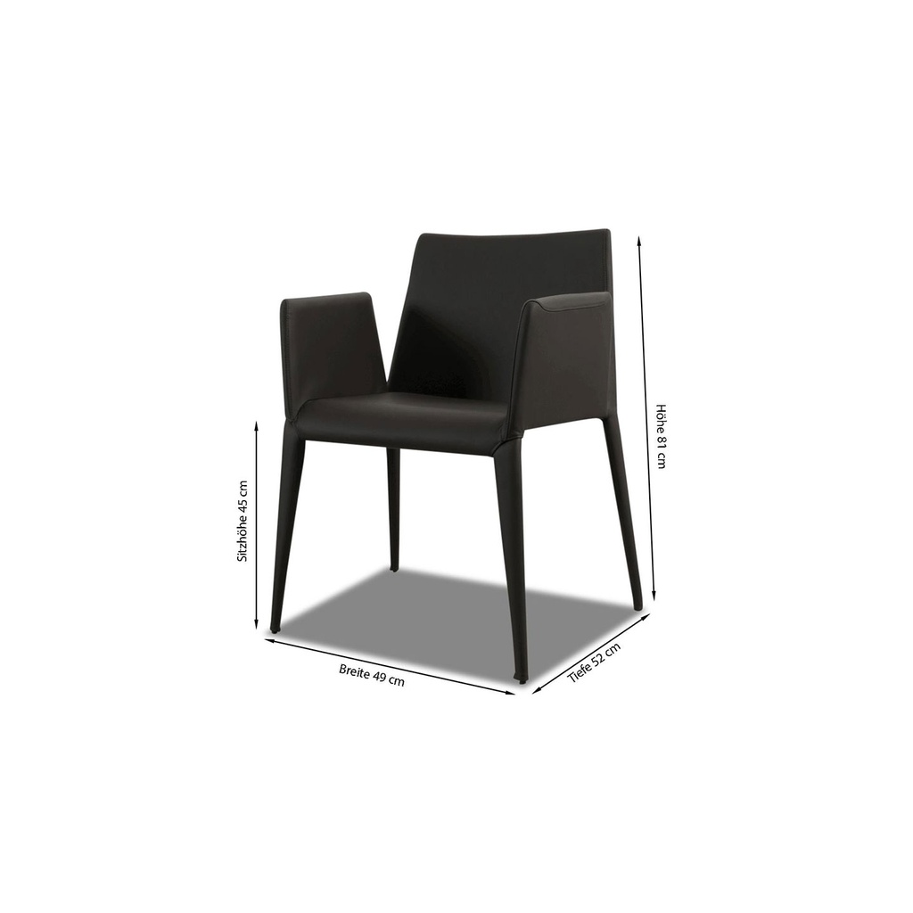 ALBA PLUS Armstuhl FILE in Leder braun