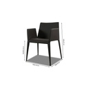ALBA PLUS Armstuhl FILE in Leder braun
