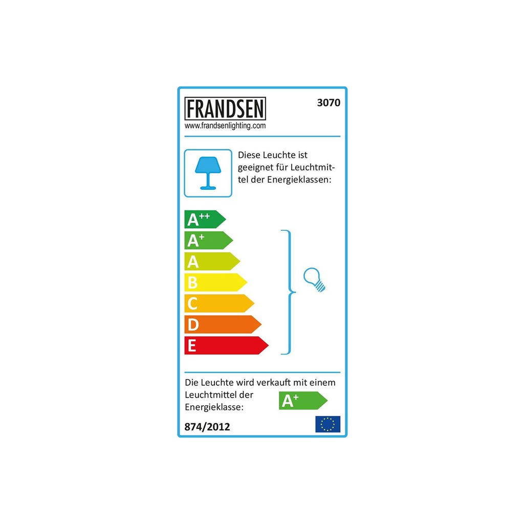 Frandsen Tischlampe BALL G9 in schwarz