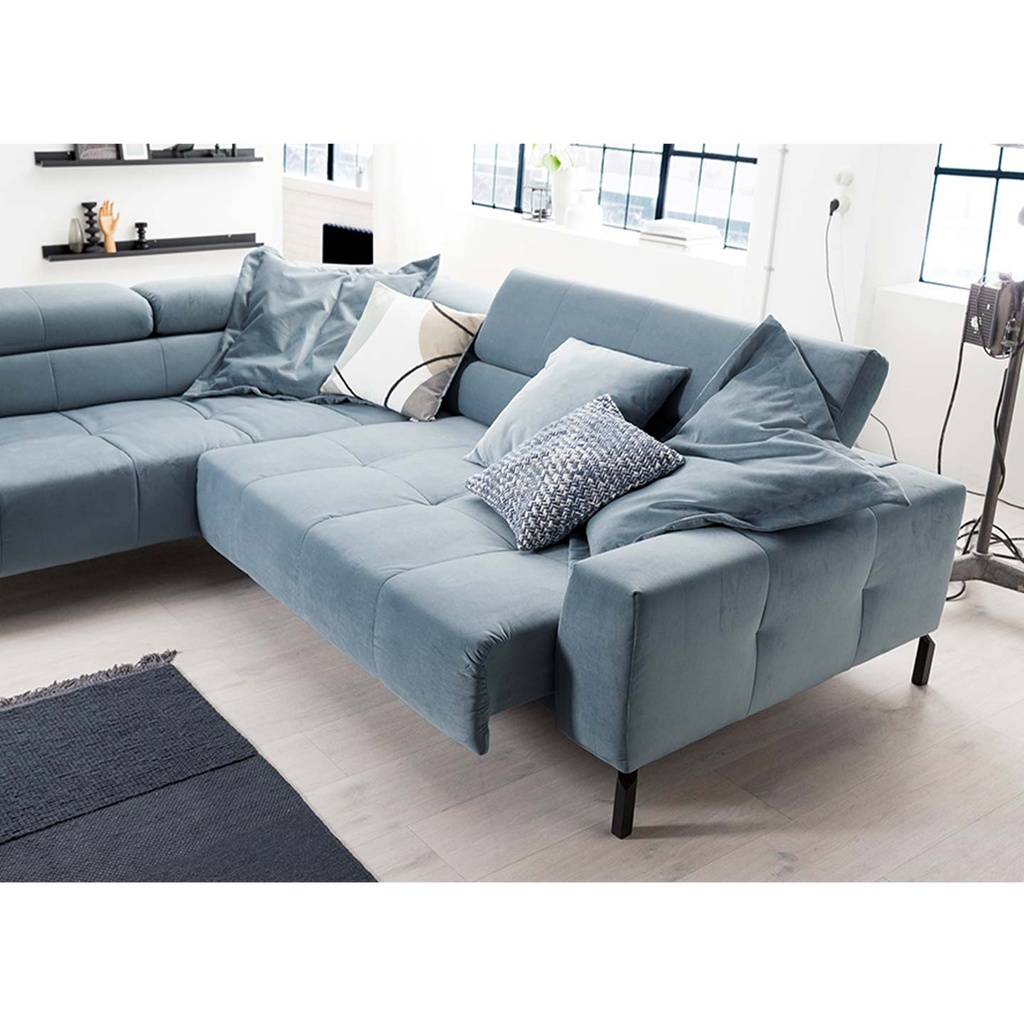 Candy Ecksofa CLEVELAND in Stoff Velvet konfigurierbar