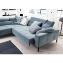 Candy Ecksofa CLEVELAND in Stoff Velvet konfigurierbar