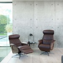 Flexlux Relaxsessel CLEMENT mit integrierter Fußstütze in Leder Dakota