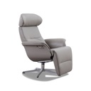 Conform Relaxsessel mit Fußstütze Time Out in Leder Fantasy cement