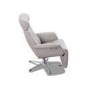Conform Relaxsessel mit Fußstütze Time Out in Leder Fantasy cement