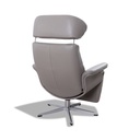 Conform Relaxsessel mit Fußstütze Time Out in Leder Fantasy cement