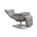 Conform Relaxsessel mit Fußstütze Time Out in Leder Fantasy cement
