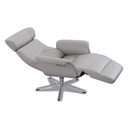 Conform Relaxsessel mit Fußstütze Time Out in Leder Fantasy cement