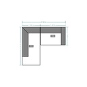 Candy Ecksofa UPPER EAST in Stoff Loop konfigurierbar