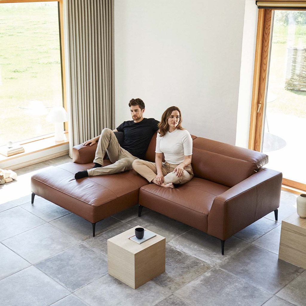 Flexlux Ecksofa 0161 VOLUZZI in Leder Omaha