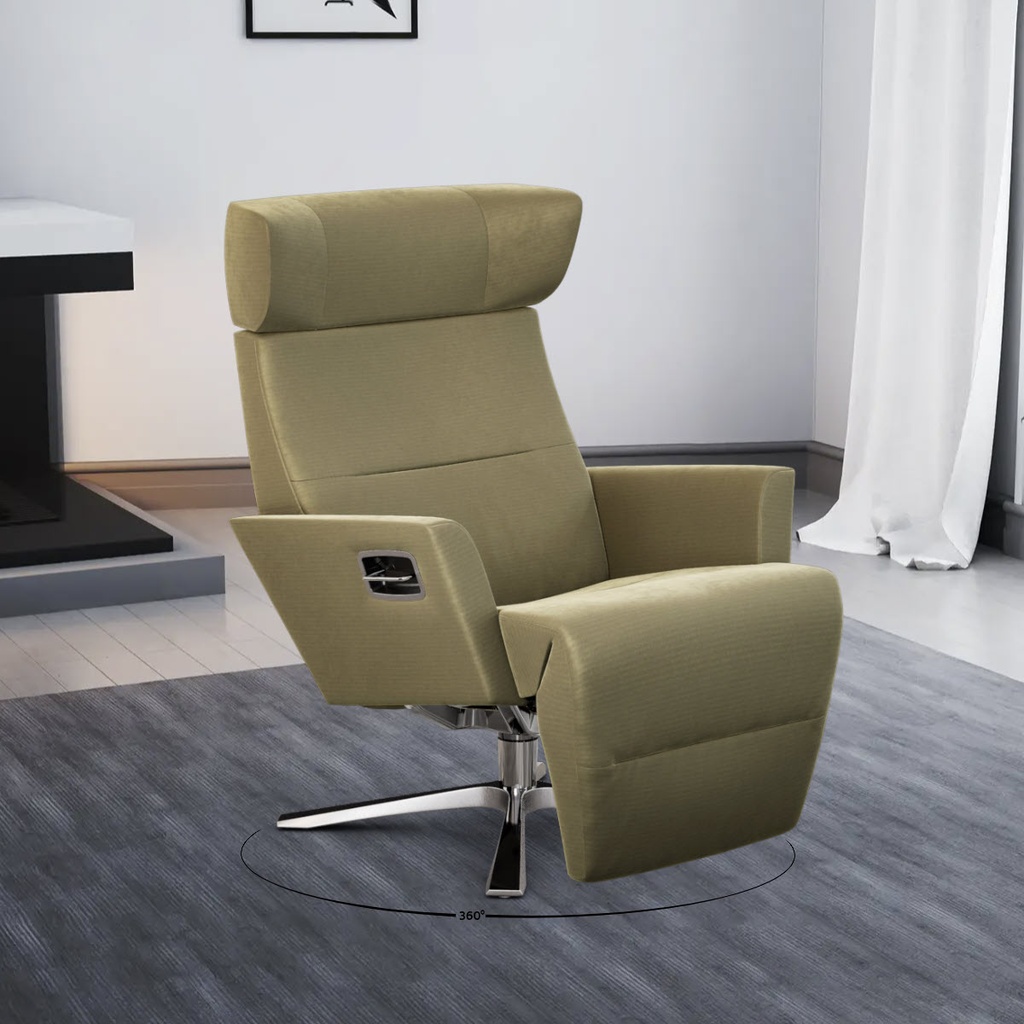 Conform Relaxsessel Relieve mit Fussstütze in Stoff Eros konfigurierbar