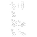 Conform Relaxsessel Master mit Fussstütze in Stoff Eros konfigurierbar