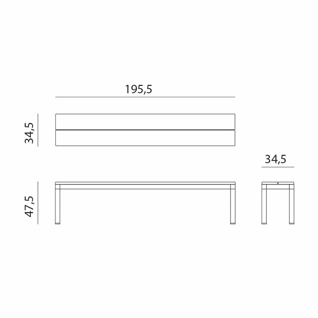 Nardi Outdoor Bank RIO BENCH ALU