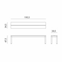 Nardi Outdoor Bank RIO BENCH ALU