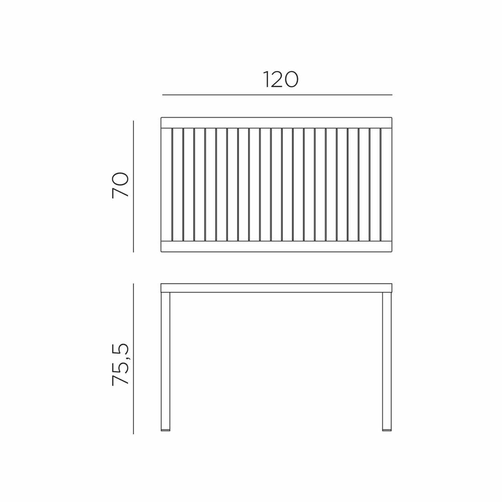 Nardi Outdoor Tisch CUBE 120x70cm