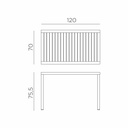 Nardi Outdoor Tisch CUBE 120x70cm