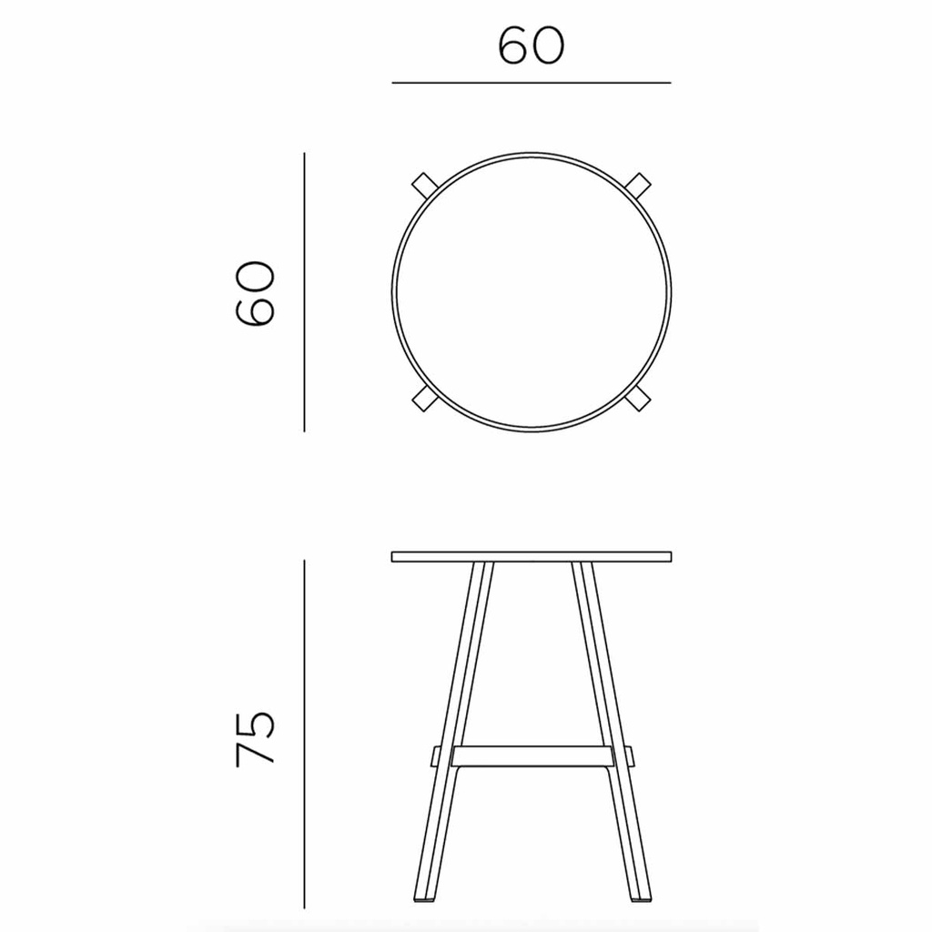 Nardi Outdoor Tisch COMBO Ø 60cm