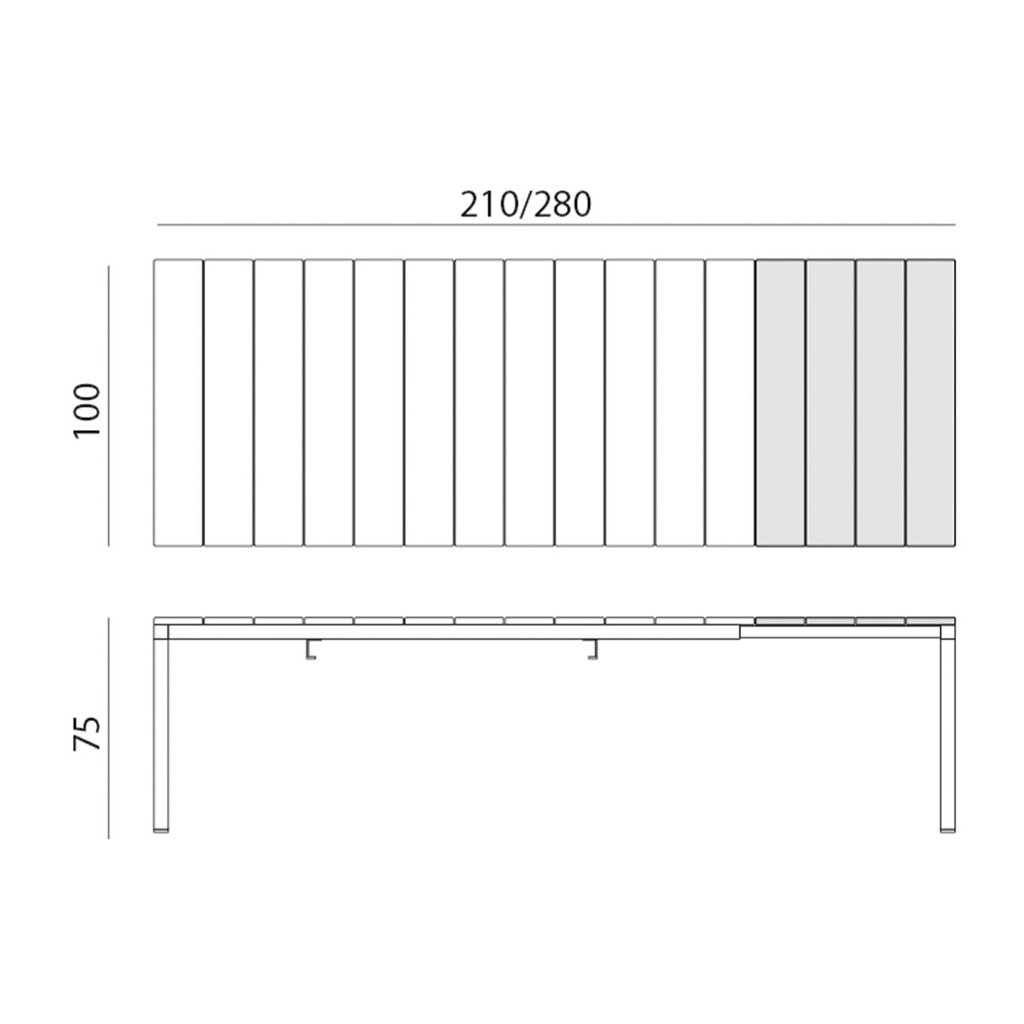 Nardi Outdoor Tisch RIO ALU 210