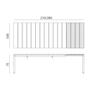 Nardi Outdoor Tisch RIO ALU 210