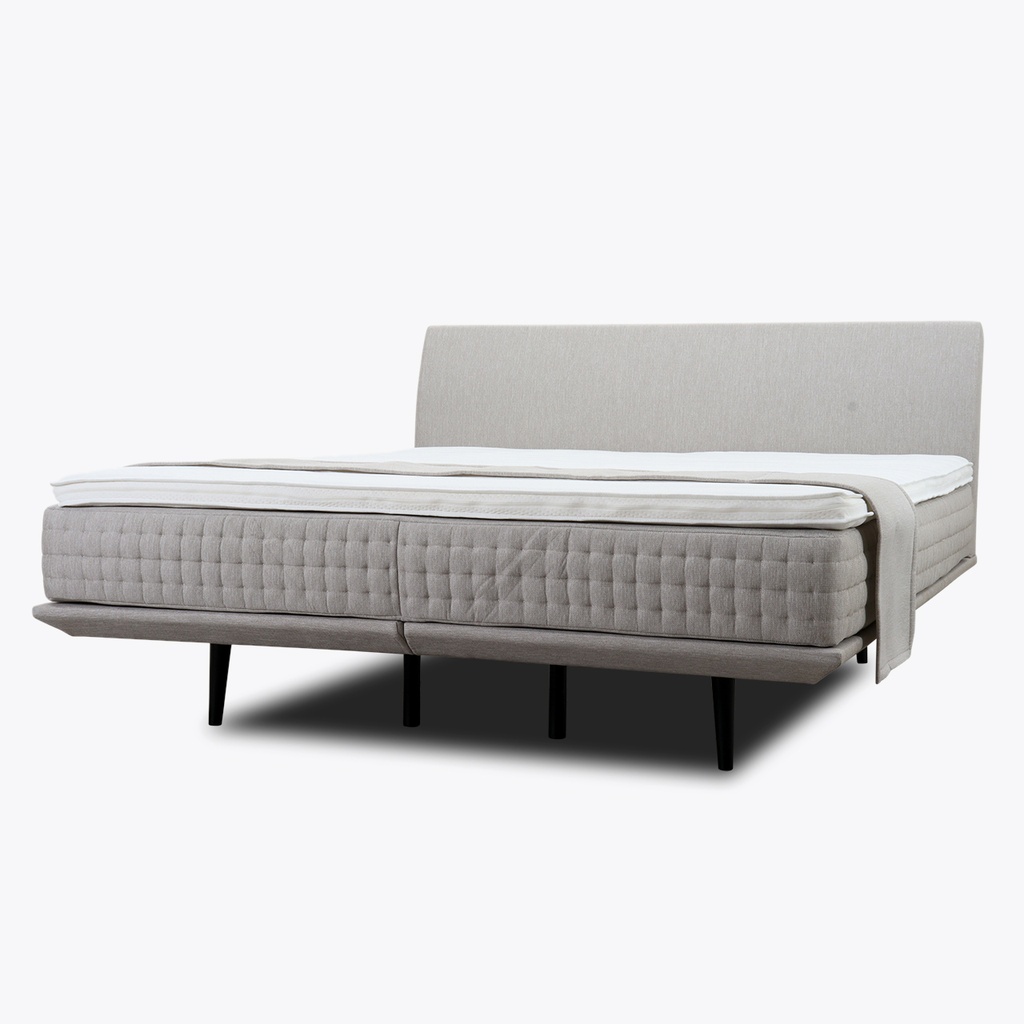 Kamjo Boxspringbett Minimum Kopfteil Alvaro in Stoff Anouk
