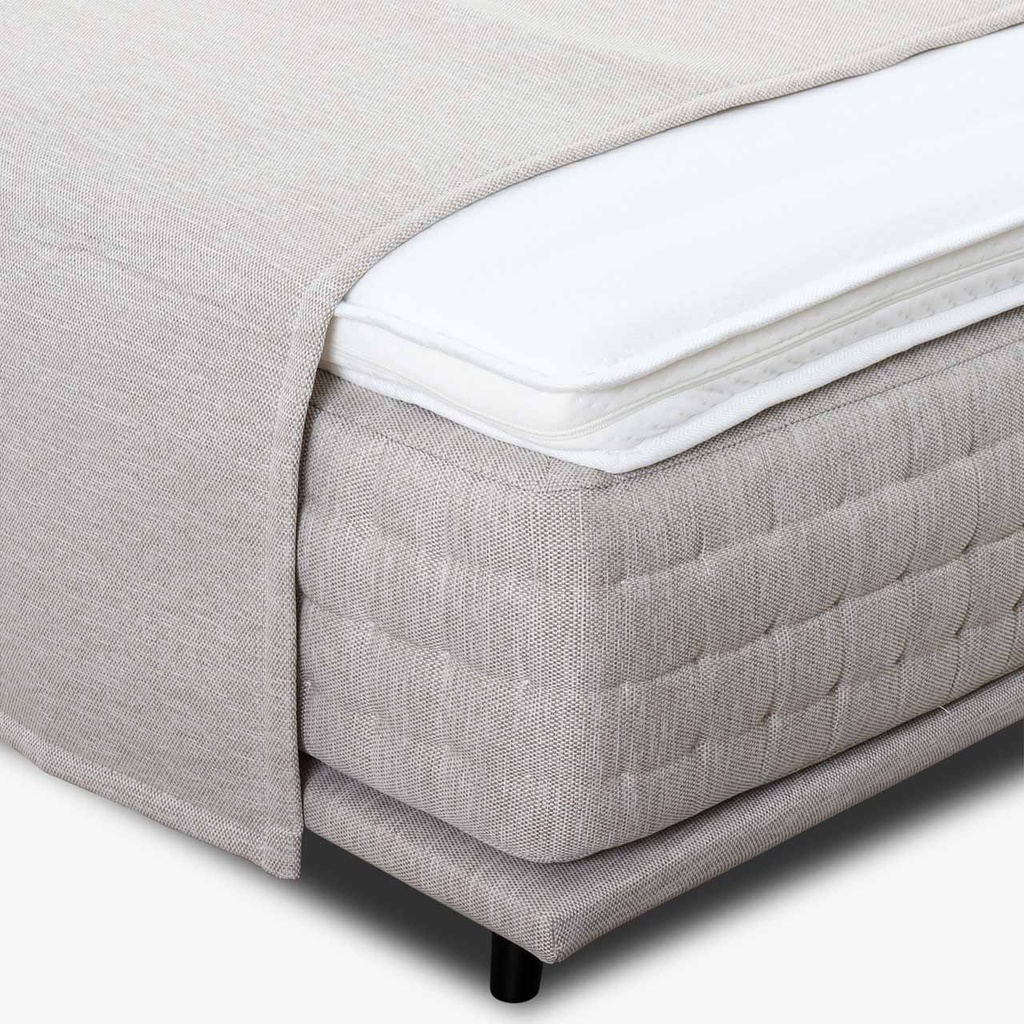 Kamjo Boxspringbett Minimum Kopfteil Alvaro in Stoff Anouk
