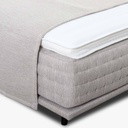 Kamjo Boxspringbett Minimum Kopfteil Alvaro in Stoff Anouk
