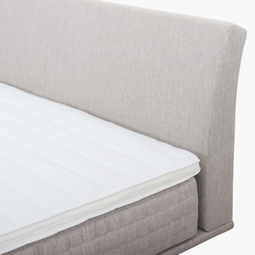 Kamjo Boxspringbett Minimum Kopfteil Alvaro in Stoff Anouk