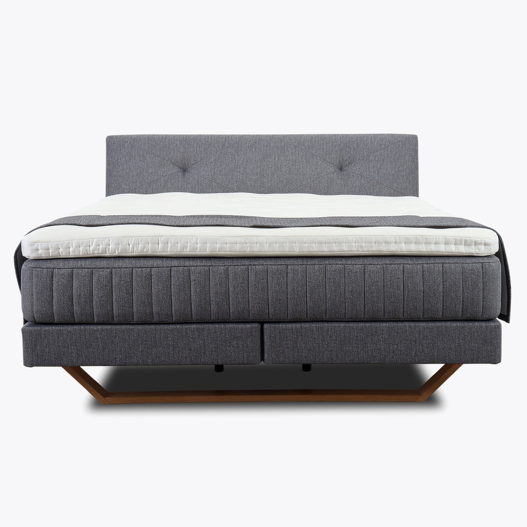 Kamjo Boxspringbett Minimum Kopfteil Messina in Stoff Anouk