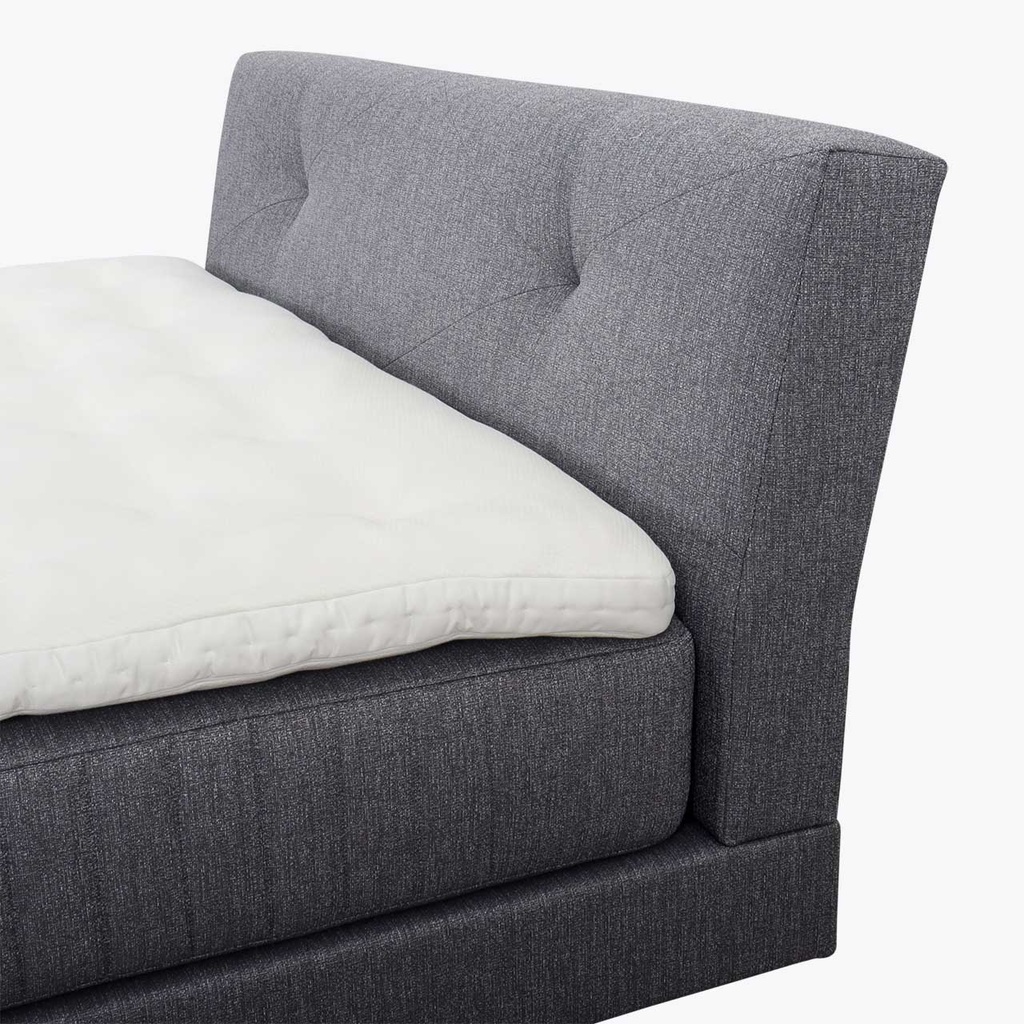 Kamjo Boxspringbett Minimum Kopfteil Messina in Stoff Anouk