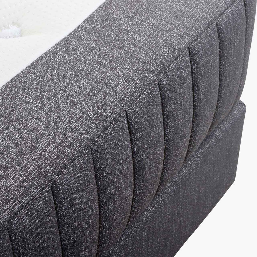 Kamjo Boxspringbett Minimum Kopfteil Messina in Stoff Anouk
