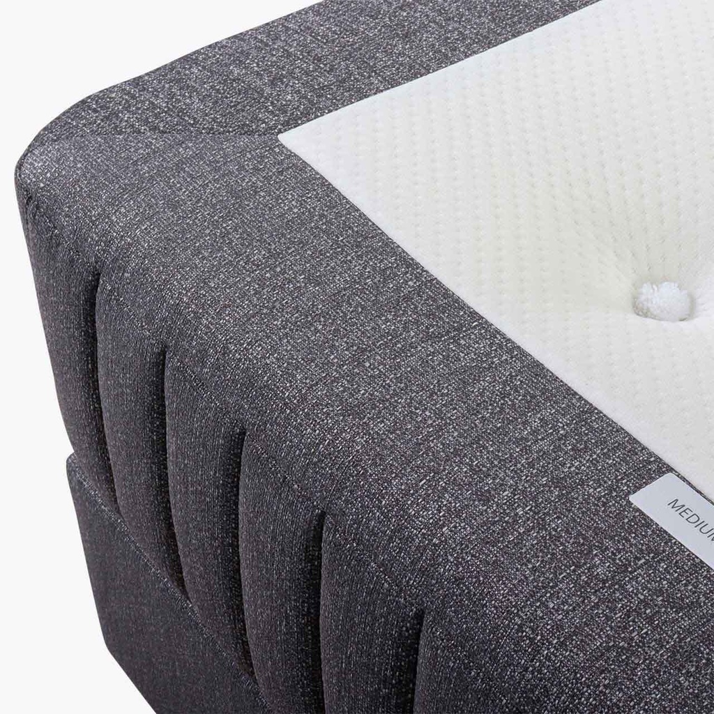 Kamjo Boxspringbett Minimum Kopfteil Messina in Stoff Anouk