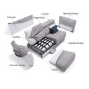 Dienne Salotti Schlafsofa Tokio in Stoff Ornellaia