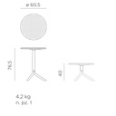 Nardi Outdoor Tisch STEP Ø 60,5cm