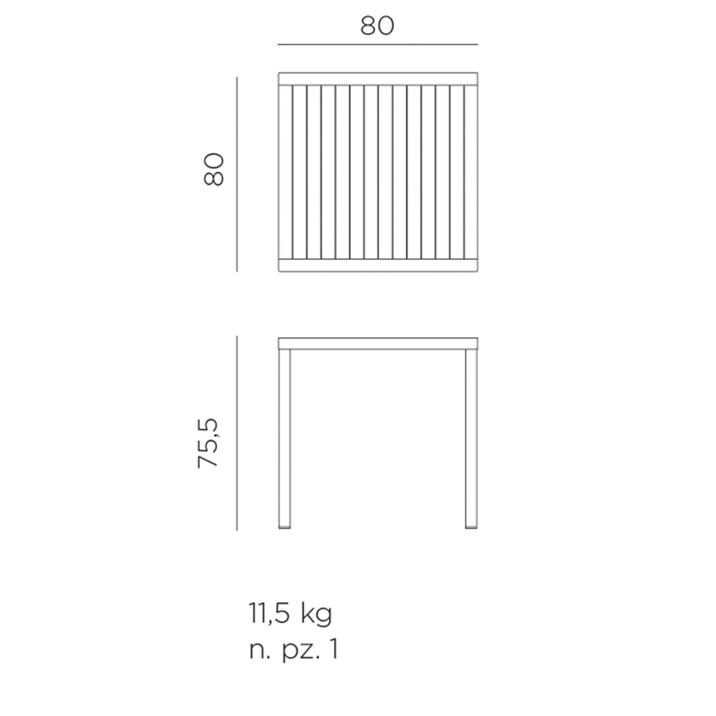 Nardi Outdoor Beistelltisch CUBE